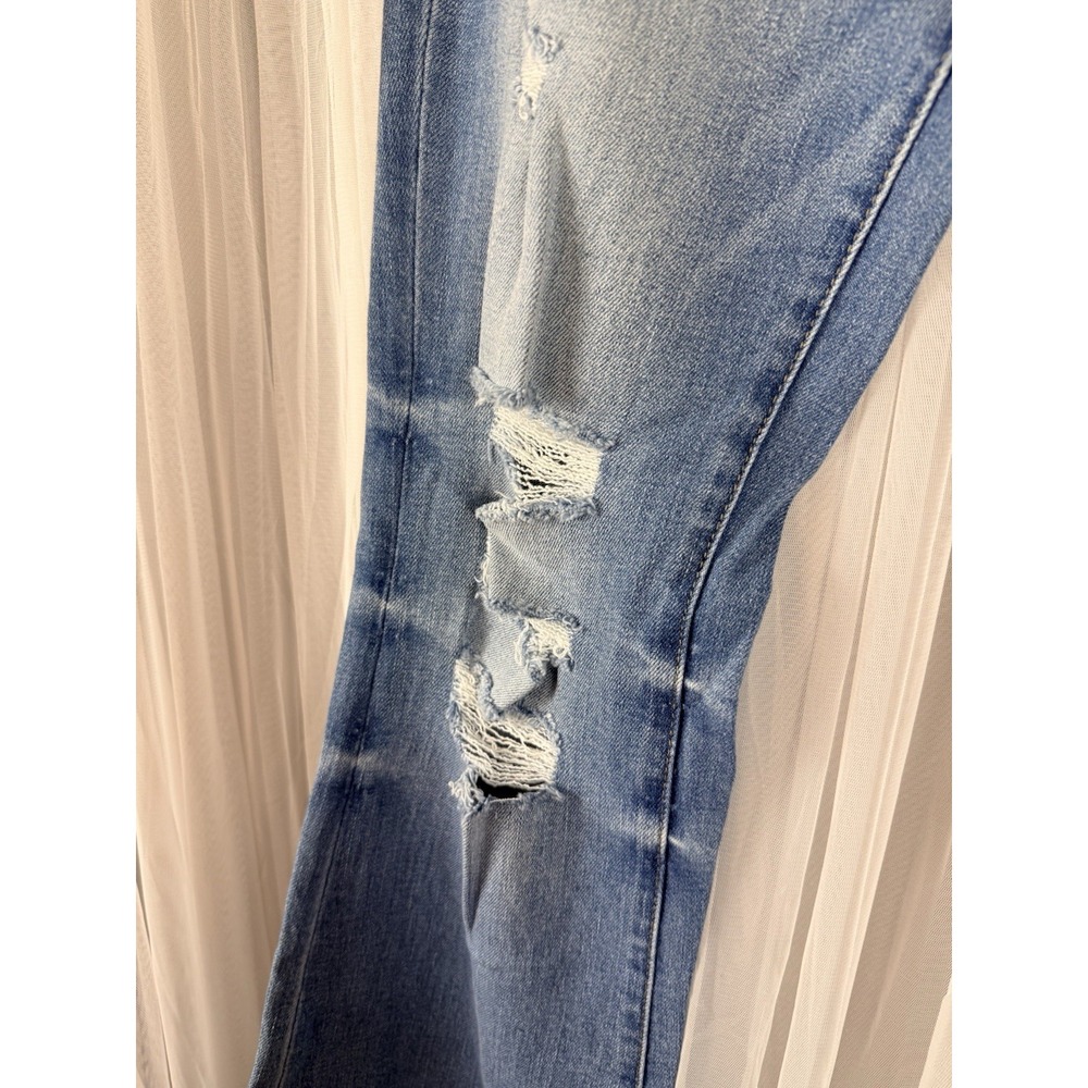 Vervet Alison Mid Rise Flare Jeans Distressed Light Wash Women Sz 28 - Picture 5 of 9